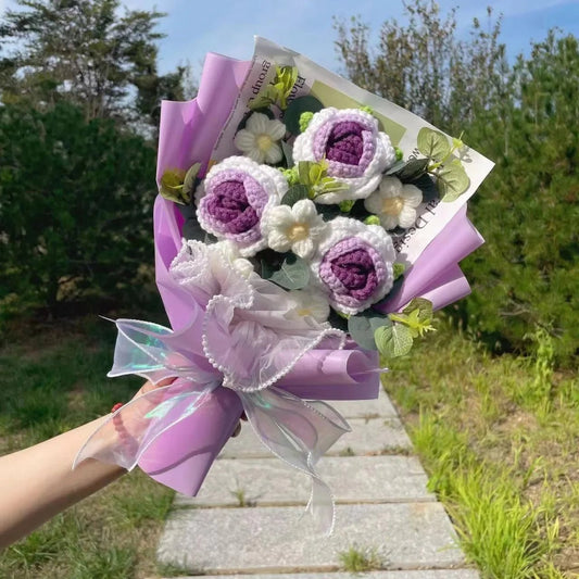 Bouquet Artisanal en Crochet — La Fleur qui ne fane jamais - Le cadeau de maman